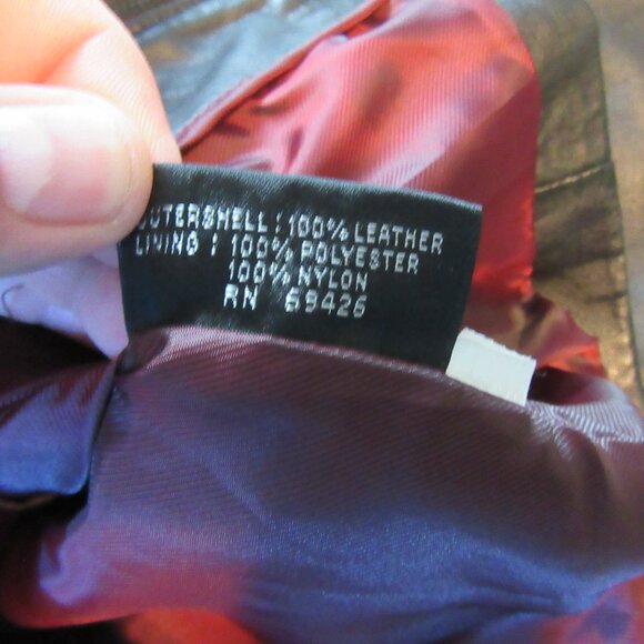 Womens Wilsons Leather Pelle Studio Black Leather Zip Up Jacket Sz L - Picture 4 of 7